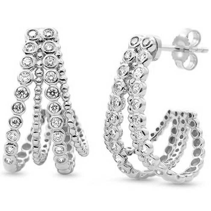 SPECIAL! .50ct G SI 14kt White Gold Diamond Beaded Earrings