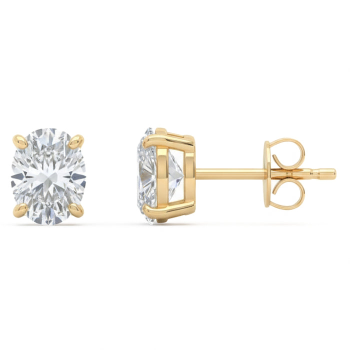 SPECIAL! .61ct G SI 14kt Yellow Gold Diamond Solitaire Stud Earrings