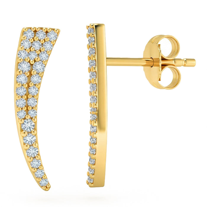 SPECIAL! .25ct G SI 14kt Yellow Gold Ear Crawler Diamond Stud Earrings