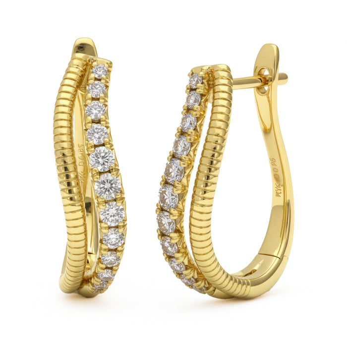 SPECIAL! .50ct G SI 14kt Yellow Gold Diamond Hoop Earrings