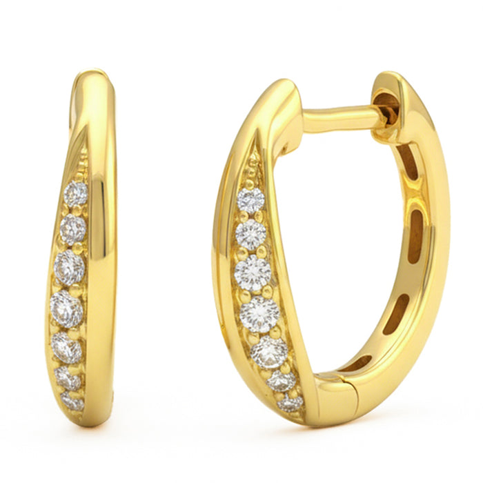 SPECIAL! .13ct G SI 14kt Yellow Gold Diamond Hoop Earrings