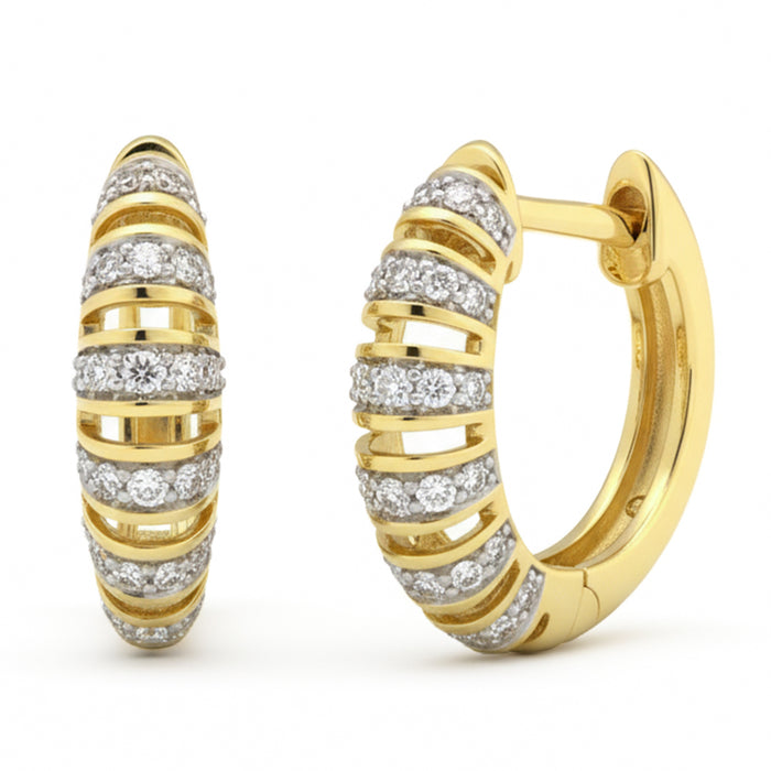 SPECIAL! .24ct G SI 14kt Yellow Gold Diamond Hoop Earrings