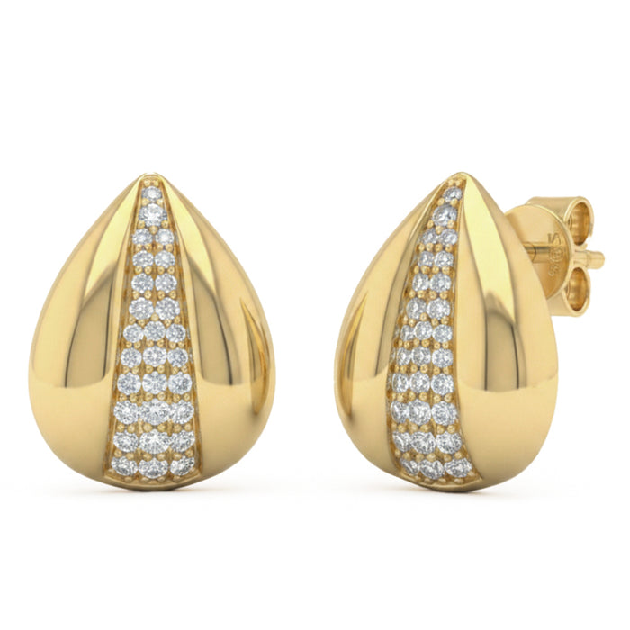 SPECIAL! .31ct G SI 14kt Yellow Gold Tear Drop Shape Diamond Stud Earrings