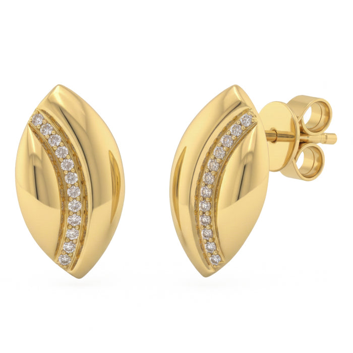 SPECIAL! .11ct G SI 14kt Yellow Gold Diamond Modern Stud Earrings