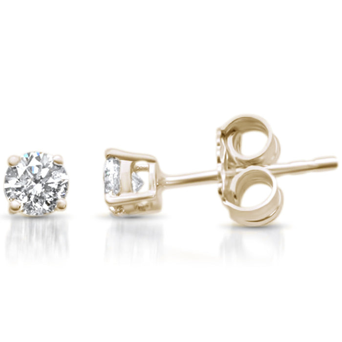 SPECIAL! .50ct G SI 14K Yellow Gold Diamond Solitaire Stud Earrings