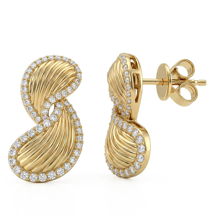 SPECIAL! .55ct G SI 14kt Yellow Gold Diamond Modern Earrings