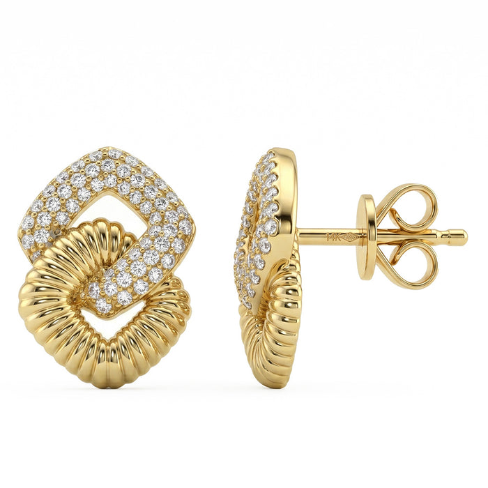 SPECIAL! .48ct G SI 14kt Yellow Gold Diamond Modern Earrings