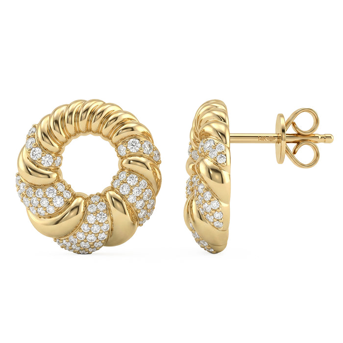 SPECIAL! .5ct G SI 14kt Yellow Gold Diamond Modern Stud Earrings
