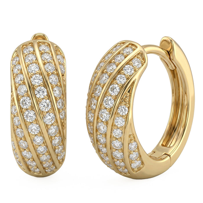 SPECIAL! .47ct G SI 14kt Yellow Gold Diamond Hoop Earrings