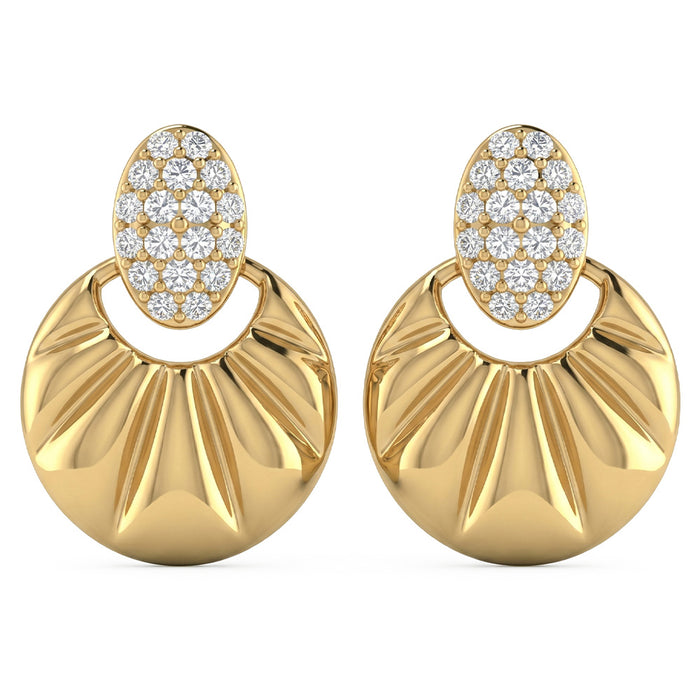 SPECIAL! .14ct G SI 14kt Yellow Gold Modern Diamond Stud Earrings