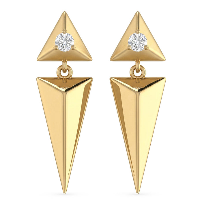 SPECIAL! .05ct G SI 14kt Yellow Gold Modern Diamond Stud Earrings