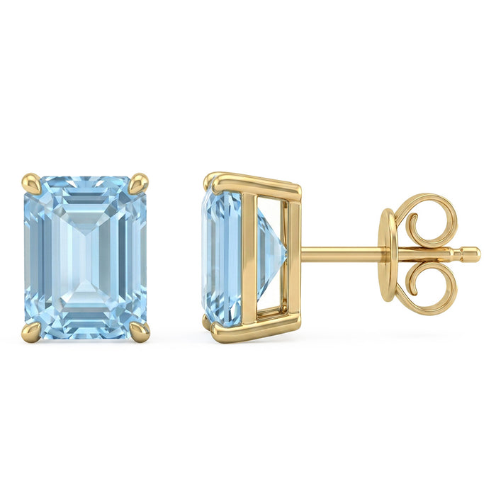 SPECIAL! 2.00ct G SI 14kt White Gold Aquamarine Gemstone Stud Earrings