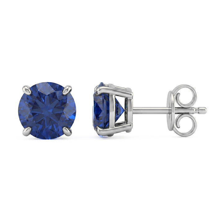 SPECIAL! 2.05ct G SI 14kt White Gold Blue Sapphire Stud Earrings