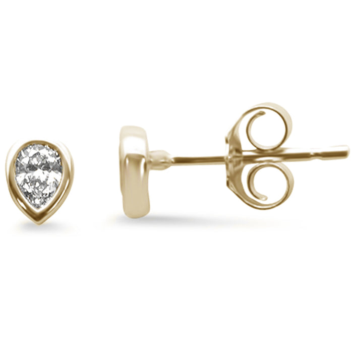 SPECIAL! .25ct G SI 14K Yellow Gold Diamond Pear Shape Petite Earrings