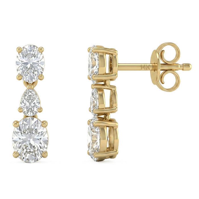 SPECIAL! .76ct G SI 14kt Yellow Gold Diamond Drop Earrings
