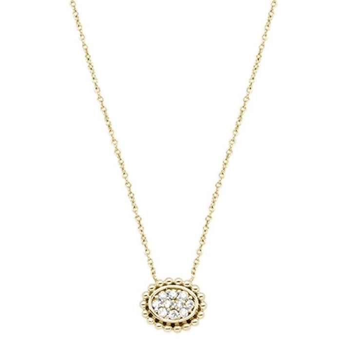 DIAMOND CLOSEOUT! .13cts 14kt Yellow Gold Round Diamond Pendant Necklace 18" Long
