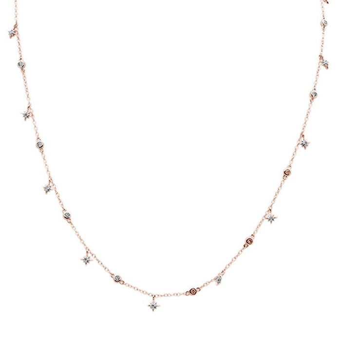 DIAMOND CLOSEOUT! .40ct G SI 14k Rose Gold Diamond Designer Pendant Necklace 16" Long+(1"ext)