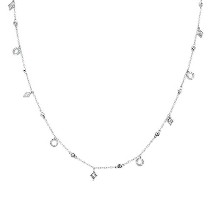 DIAMOND CLOSEOUT! .62ct G SI 14k White Gold Diamond Pendant Necklace 16" Long+(1"ext)