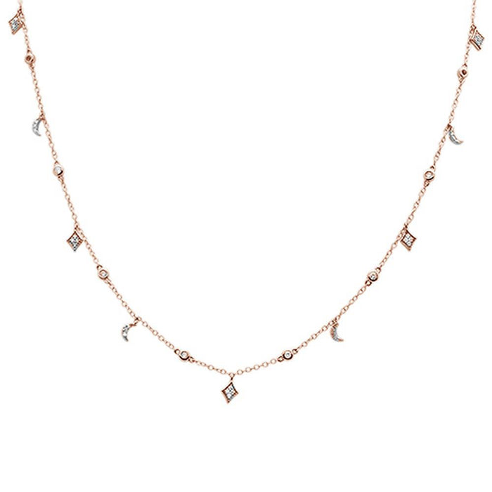 DIAMOND CLOSEOUT! .52ct G SI 14k Rose Gold Diamond Pendant Necklace 16" Long+(1"ext)