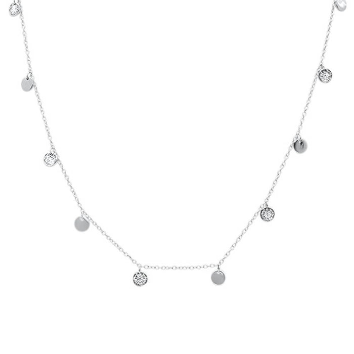 DIAMOND CLOSEOUT! .26ct G SI 14k White Gold Diamond Pendant Necklace 18" Long