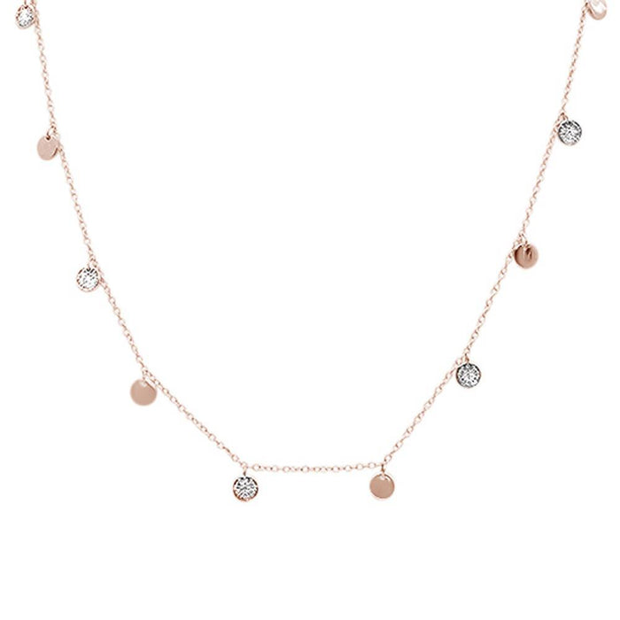DIAMOND CLOSEOUT! .27ct G SI 14k Rose Gold Diamond Pendant Necklace 18" Long