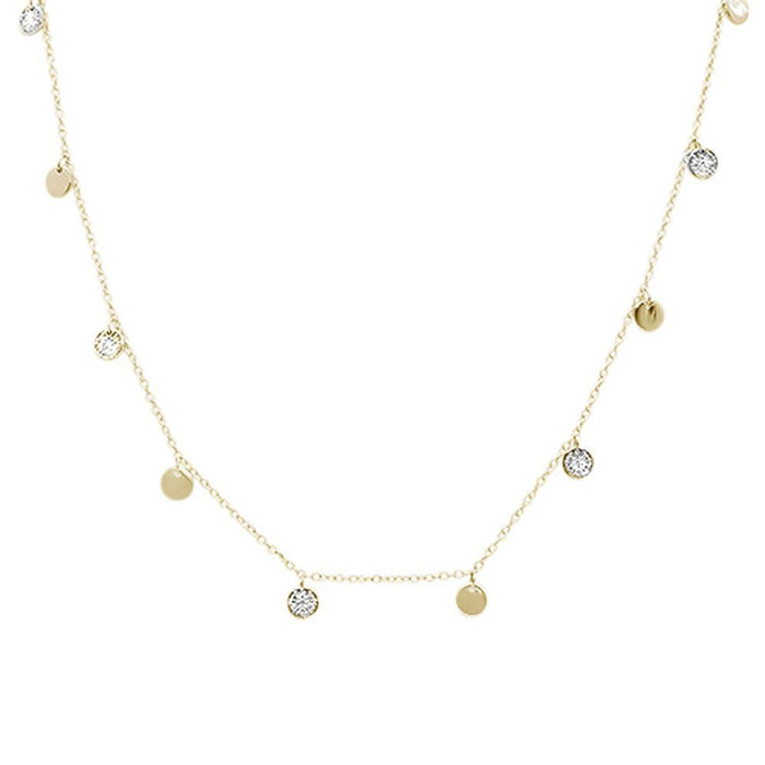 DIAMOND CLOSEOUT! .24ct G SI 14k Yellow Gold Diamond Pendant Necklace 18" Long