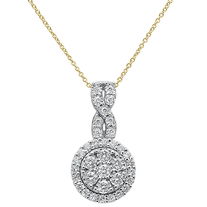 DIAMOND CLOSEOUT! 1.00ct 14k Yellow Gold Diamond Pendant Necklace 18" Long