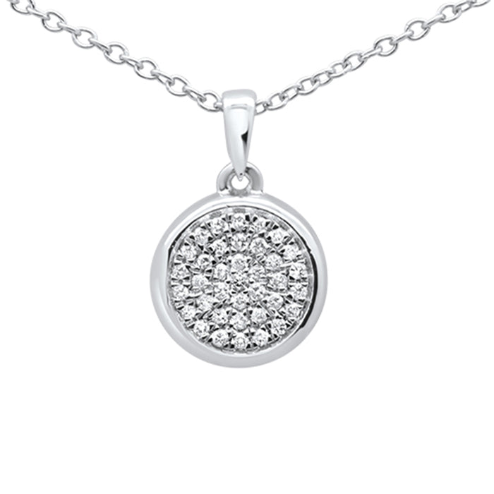 DIAMOND CLOSEOUT! .11ct G SI 10k White Gold Diamond Pendant Necklace 18"