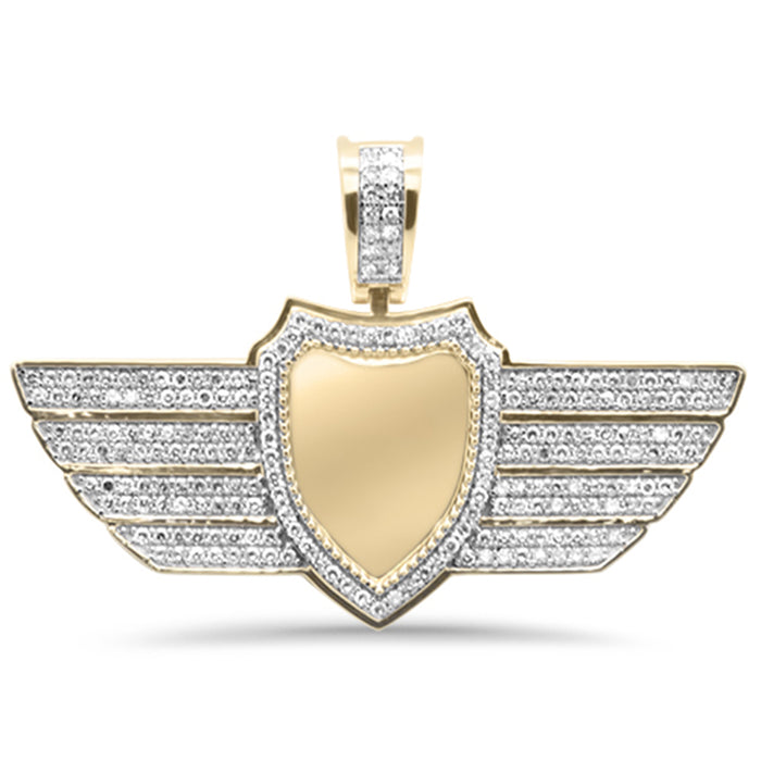 DIAMOND CLOSEOUT! 1.33ct F SI 10K Yellow Gold Diamond Hip Hop Iced Out Memory Pendant
