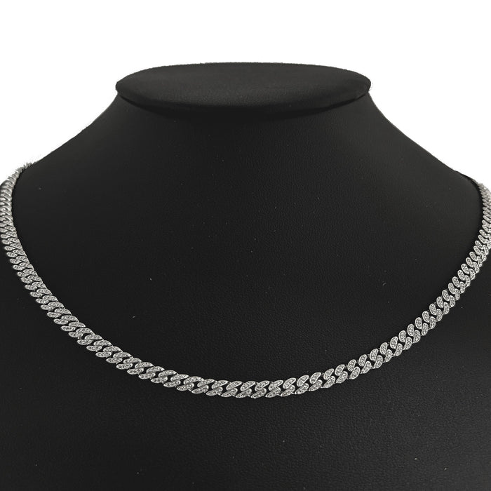 SPECIAL! 4mm 1.64ct G SI 14k White Gold Round Diamond Cuban Necklace 16"