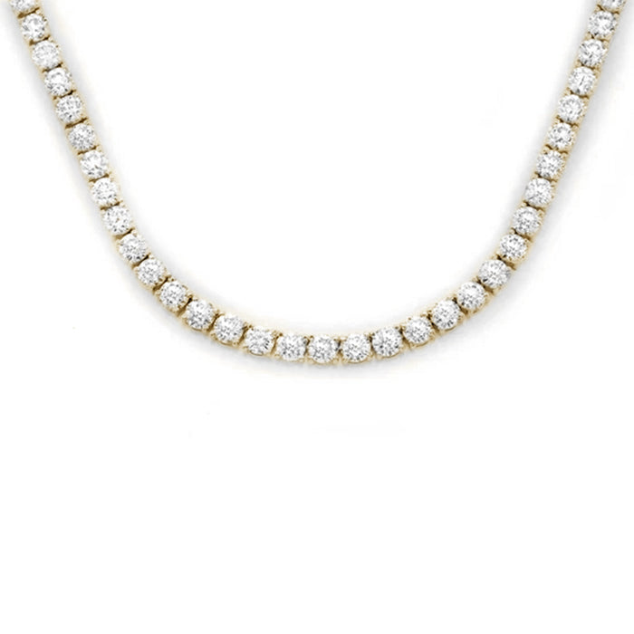 SPECIAL! 11.45ct G SI 14K Yellow Gold Diamond Tennis Necklace 22"