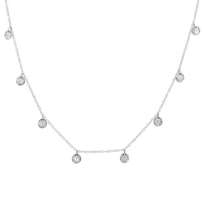 DIAMOND CLOSEOUT! .47ct G SI 14k White Gold Diamond Pendant Necklace 18" Long