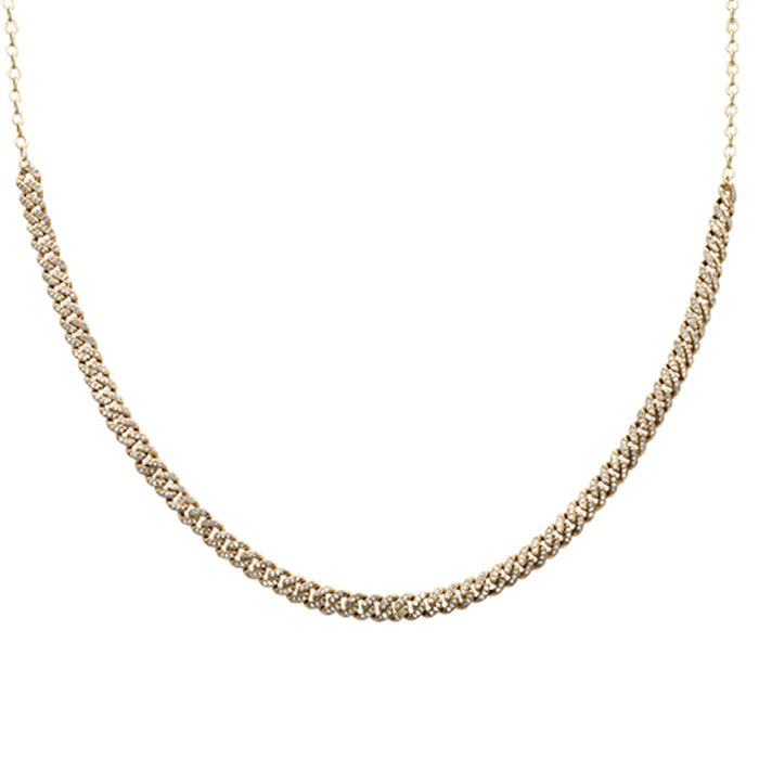 SPECIAL! .70ct G SI 14K Yellow Gold Diamond Cuban Chain with Extension Necklace 8" + 8" Extension