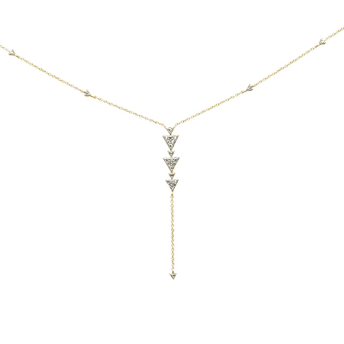 SPECIAL! .20ct G SI 14K Yellow Gold Diamond Drop Pendant Necklace 16+2"Ext Chain