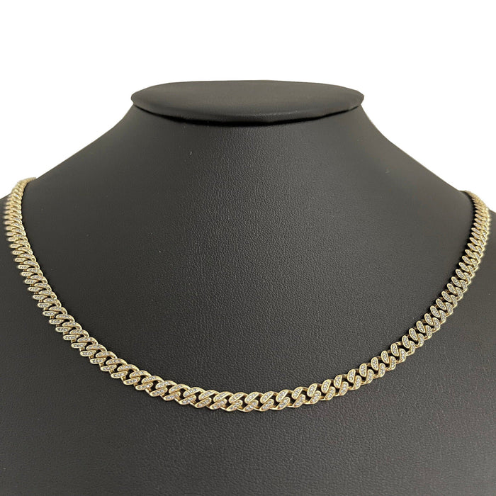 SPECIAL! 5mm 1.47ct G SI 14k Yellow Gold Diamond Round Cuban Necklace 16"