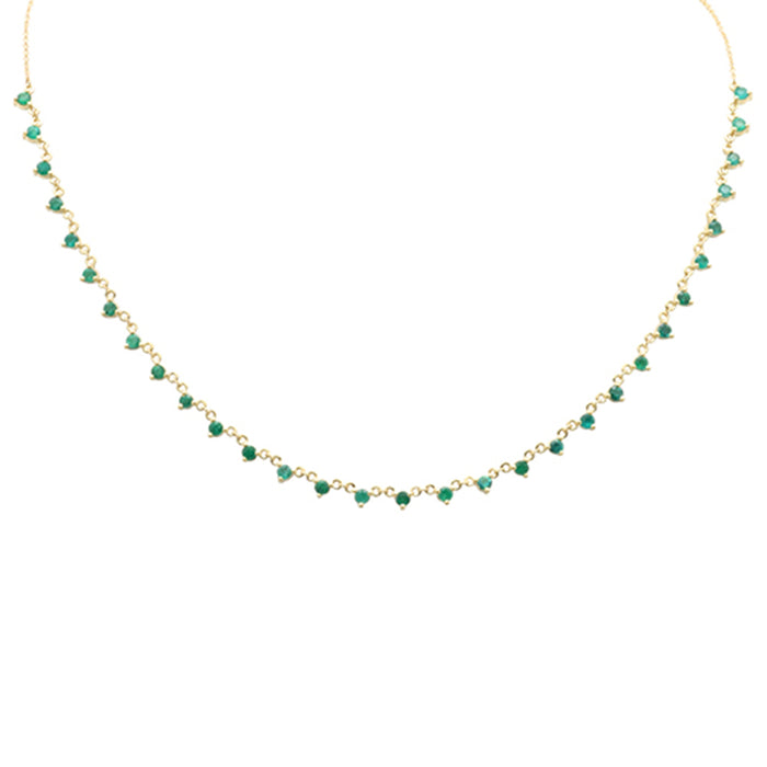 GEMSTONE CLOSEOUT! 2.04ct G SI 14K Yellow Gold Emerald Gemstone Pendant Necklace 16+2" Long