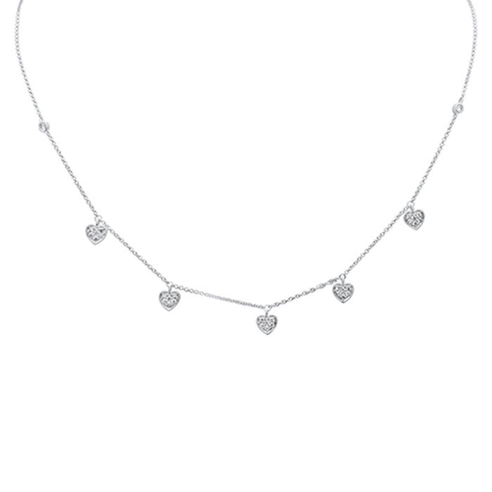SPECIAL! .35ct G SI 14K White Gold Diamond Heart Pendant Necklace 14" +2" EXT
