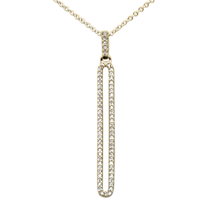 SPECIAL! .14ct G SI 14K Yellow Gold Diamond Drop Pendant Necklace 18" Long