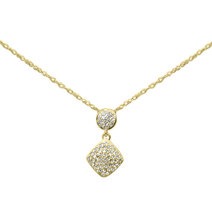 DIAMOND CLOSEOUT! .13ct G SI 14K Yellow Gold Diamond Pendant Necklace 18"Long