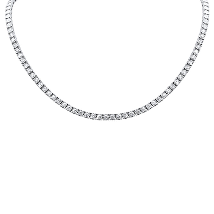 DIAMOND CLOSEOUT! 3.98ct G SI 14K White Gold Diamond Miracle Setting Tennis Necklace 14 + 3" Ext