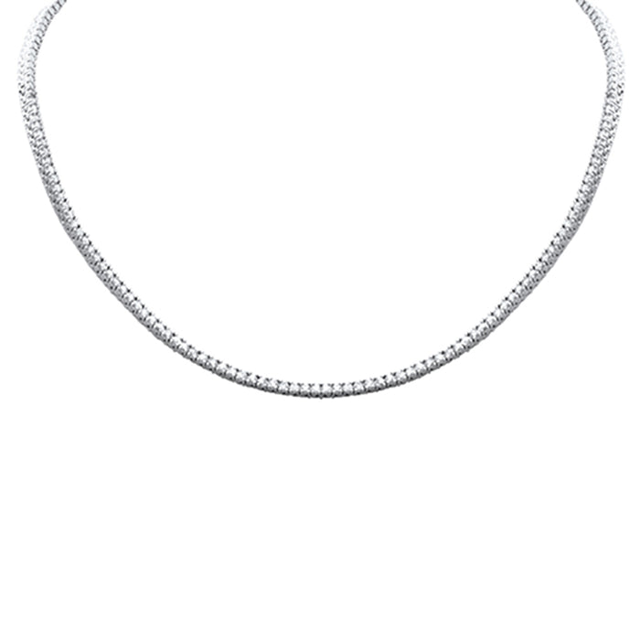 DIAMOND CLOSEOUT! 1.97ct G SI 14K White Gold Diamond Tennis Necklace 14" + 2" Ext