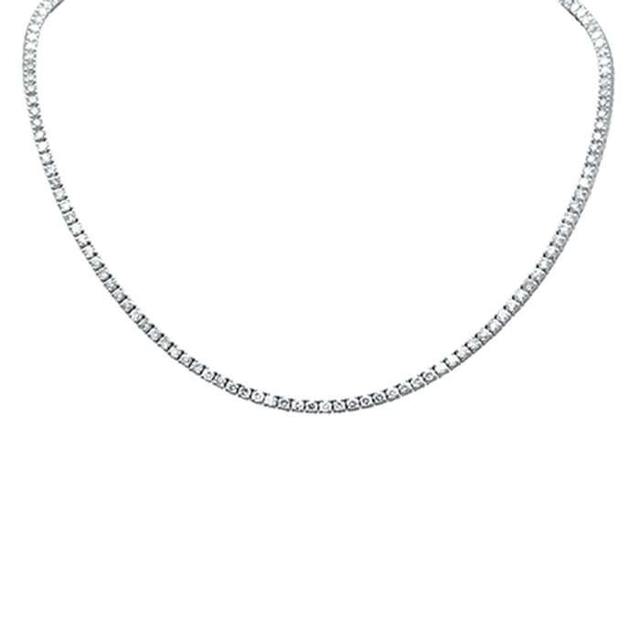 DIAMOND CLOSEOUT! 5.78ct G SI 14K White Gold Diamond Tennis Necklace 14" +2" EXT