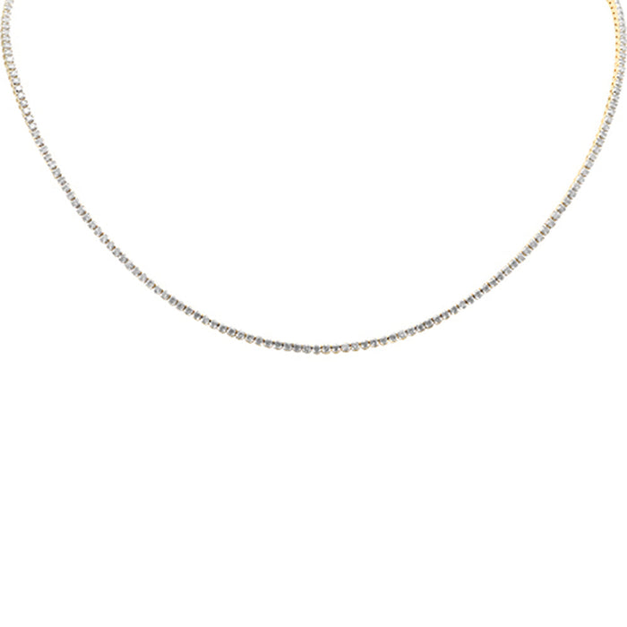 DIAMOND CLOSEOUT! 5.74ct G SI 14K Yellow Gold Adjustable Tennis Necklace 14"+2" Long