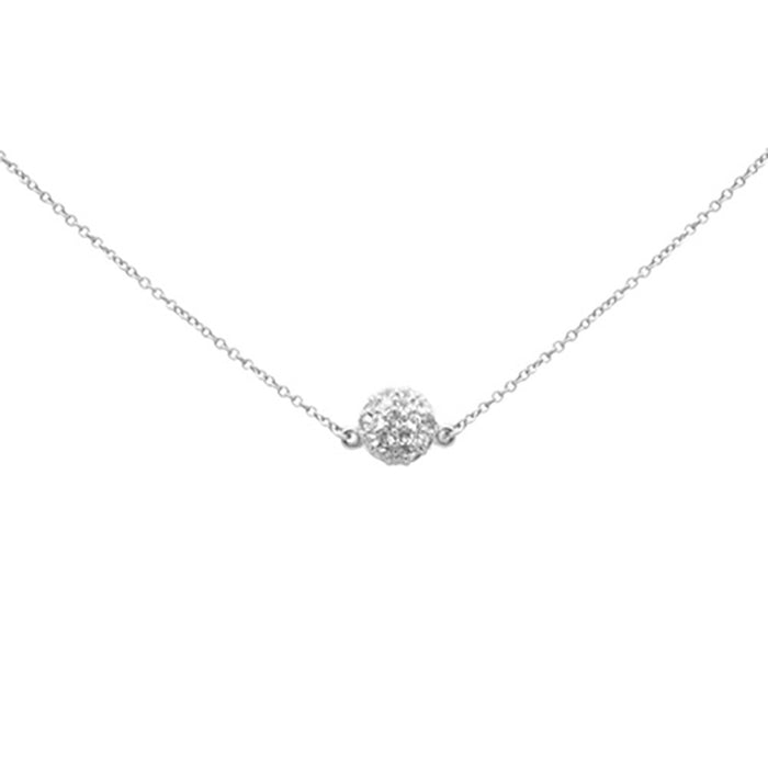 DIAMOND CLOSEOUT! .44ct G SI 14K White Gold Round Aquamarine Pendant Necklace 16 + 2" Ext