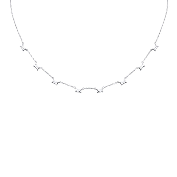 SPECIAL! .40ct G SI 14K White Gold Aquamarine Pendant Necklace 16 + 2" Ext
