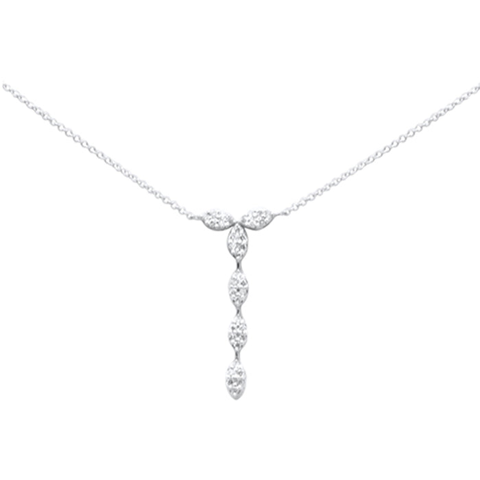 DIAMOND CLOSEOUT! .25ct G SI 14K White Gold Diamond Pendant Necklace 16 + 2" Ext