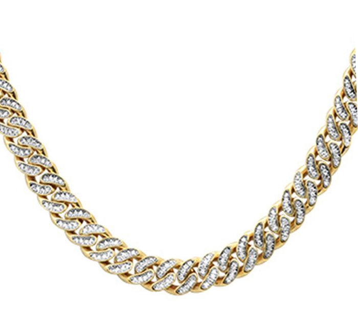 SPECIAL! 3mm 1.97ct G SI 14k Yellow Gold Diamond Round Cuban Necklace 18"