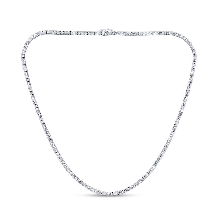 SPECIAL! 10.72ct G SI 14K White Gold Diamond Tennis Necklace 18" Long