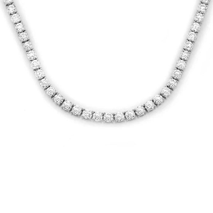 SPECIAL!5.07ct G SI 14K White Gold Diamond Tennis Necklace 16" Long