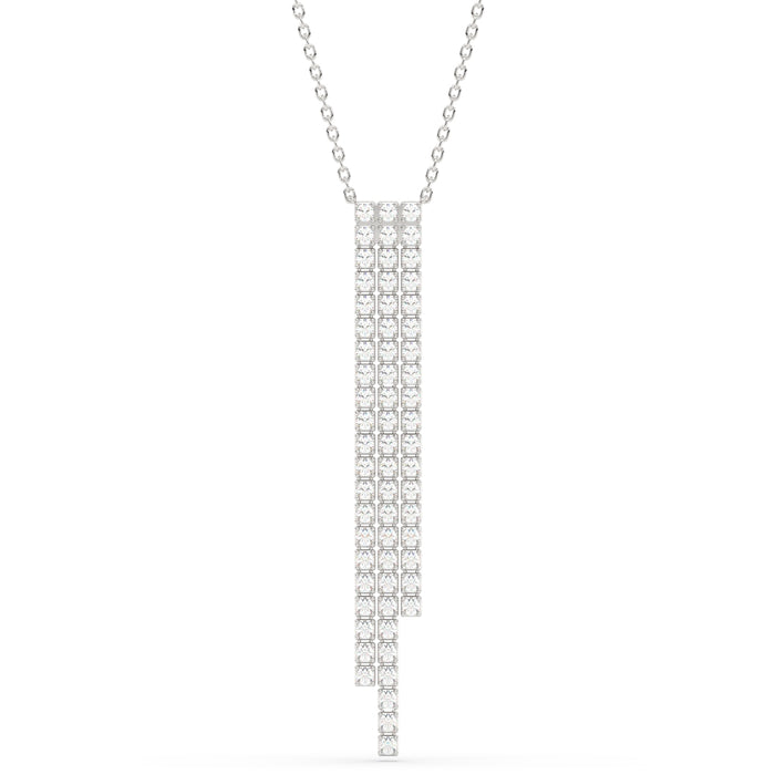 SPECIAL!1.45ct G SI 14K White Gold Diamond Drop Pendant Necklace 14+2" Ext. Chain